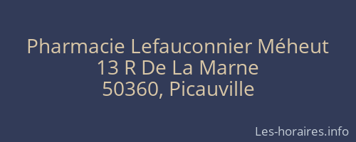 Pharmacie Lefauconnier Méheut