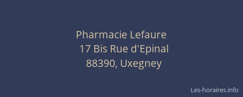 Pharmacie Lefaure