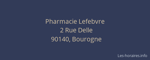 Pharmacie Lefebvre