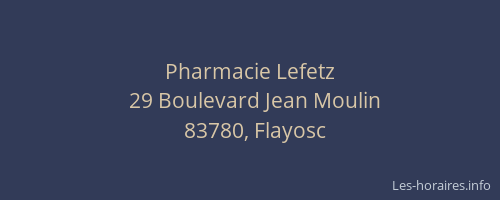 Pharmacie Lefetz