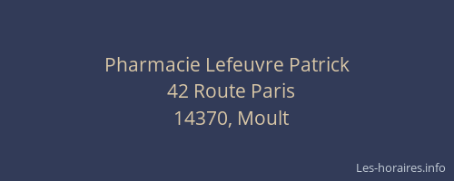 Pharmacie Lefeuvre Patrick