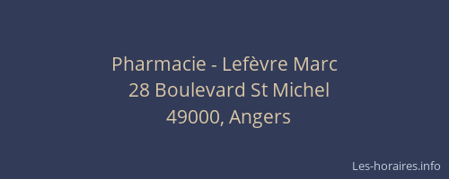 Pharmacie - Lefèvre Marc