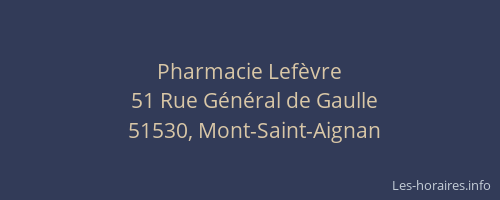 Pharmacie Lefèvre
