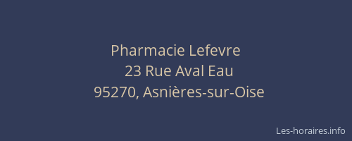 Pharmacie Lefevre