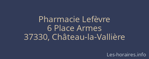Pharmacie Lefèvre