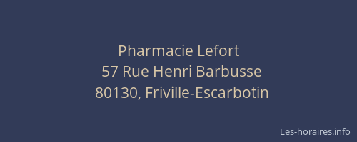 Pharmacie Lefort