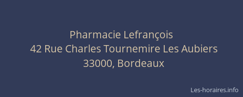 Pharmacie Lefrançois