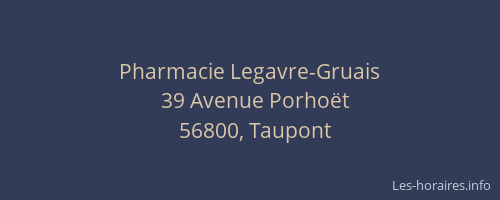 Pharmacie Legavre-Gruais