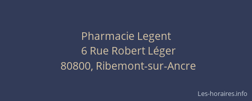 Pharmacie Legent
