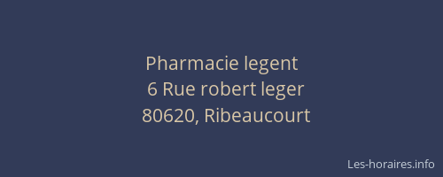 Pharmacie legent