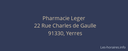Pharmacie Leger