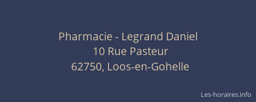 Pharmacie - Legrand Daniel