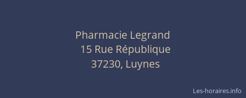 Pharmacie Legrand