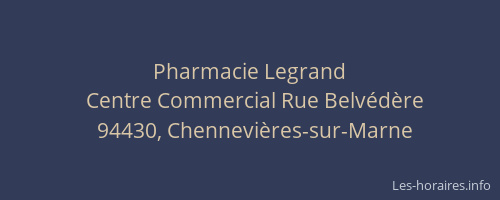 Pharmacie Legrand