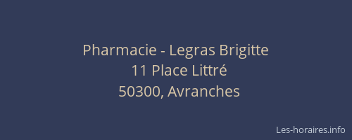 Pharmacie - Legras Brigitte