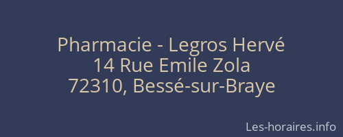 Pharmacie - Legros Hervé