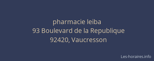 pharmacie leiba