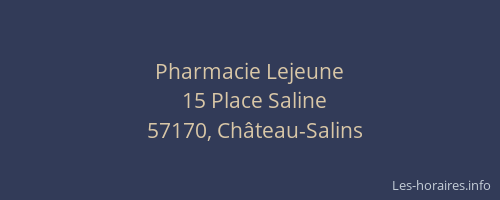 Pharmacie Lejeune