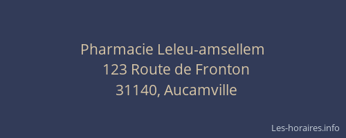 Pharmacie Leleu-amsellem