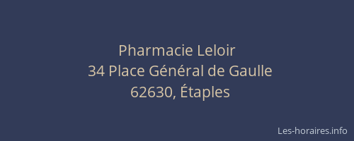 Pharmacie Leloir