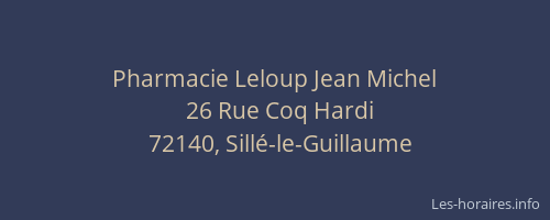 Pharmacie Leloup Jean Michel