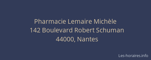 Pharmacie Lemaire Michèle