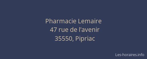 Pharmacie Lemaire