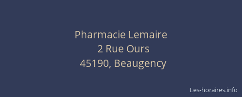 Pharmacie Lemaire