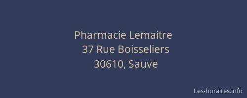 Pharmacie Lemaitre
