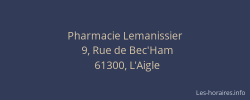 Pharmacie Lemanissier