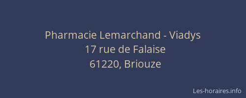 Pharmacie Lemarchand - Viadys