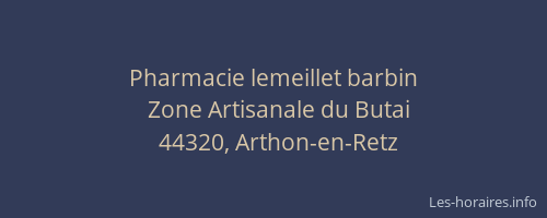 Pharmacie lemeillet barbin