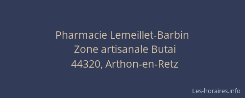 Pharmacie Lemeillet-Barbin