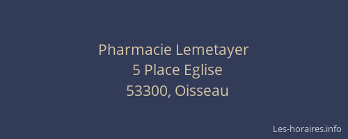Pharmacie Lemetayer