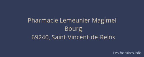 Pharmacie Lemeunier Magimel