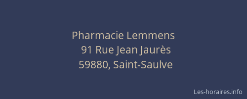 Pharmacie Lemmens