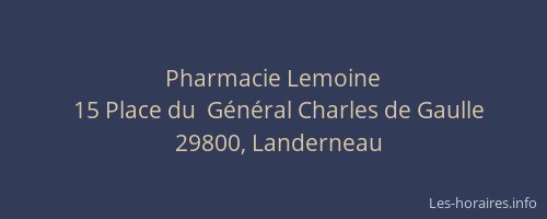 Pharmacie Lemoine