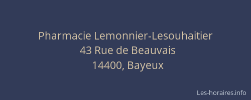 Pharmacie Lemonnier-Lesouhaitier