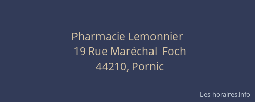 Pharmacie Lemonnier