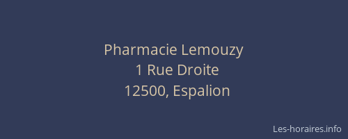 Pharmacie Lemouzy