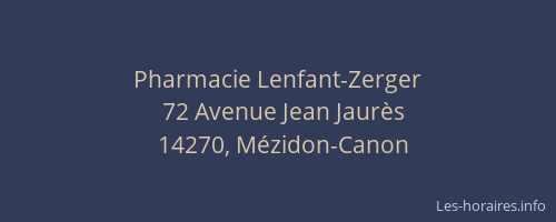 Pharmacie Lenfant-Zerger