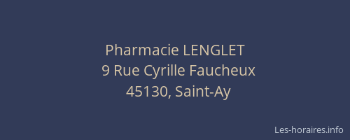 Pharmacie LENGLET