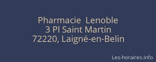Pharmacie  Lenoble