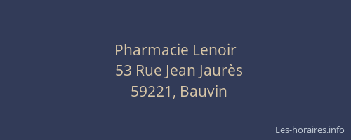 Pharmacie Lenoir
