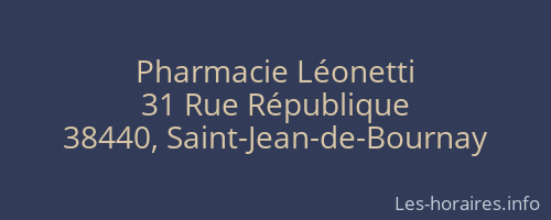 Pharmacie Léonetti