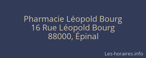 Pharmacie Léopold Bourg