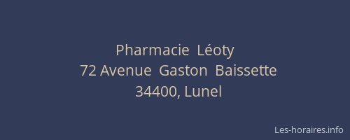 Pharmacie  Léoty