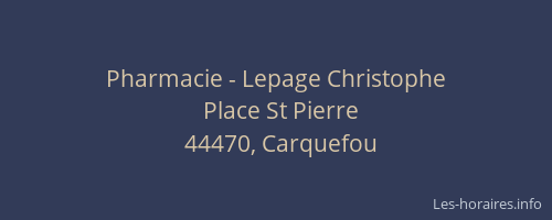 Pharmacie - Lepage Christophe