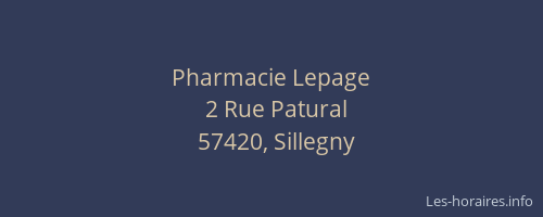 Pharmacie Lepage