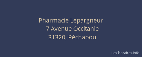 Pharmacie Lepargneur